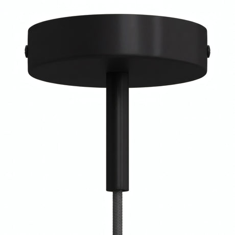 Florón cilíndrico de metal con prensacables de 7 cm — Negro