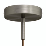 Florón cilíndrico de metal con prensacables de 7 cm — Titanio satinado
