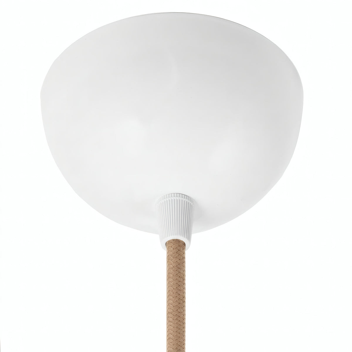 Florón semiesférico de metal, Ø 100 mm — Blanco brillante