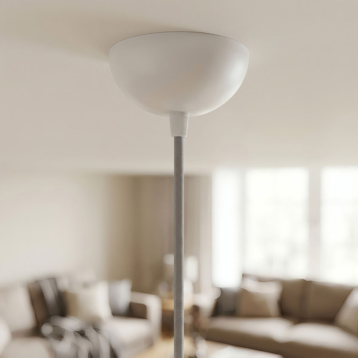 Florón semiesférico de metal, Ø 100 mm — Blanco brillante