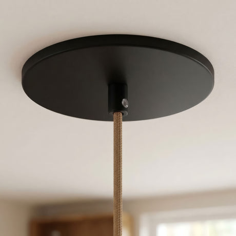 Florón empotrable enrasado, Ø 126 mm — Negro