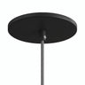 Florón empotrable enrasado, Ø 126 mm — Negro