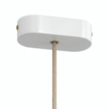 Florón ovalado de madera, 120 × 51 mm — Blanco