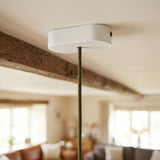 Florón ovalado de madera, 120 × 51 mm — Blanco