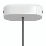 Florón ovalado de madera, 120 × 51 mm — Blanco
