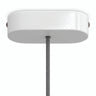 Florón ovalado de madera, 120 × 51 mm — Blanco