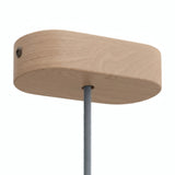 Florón ovalado de madera, 120 × 51 mm — Natural