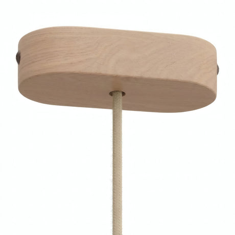Florón ovalado de madera, 120 × 51 mm — Natural
