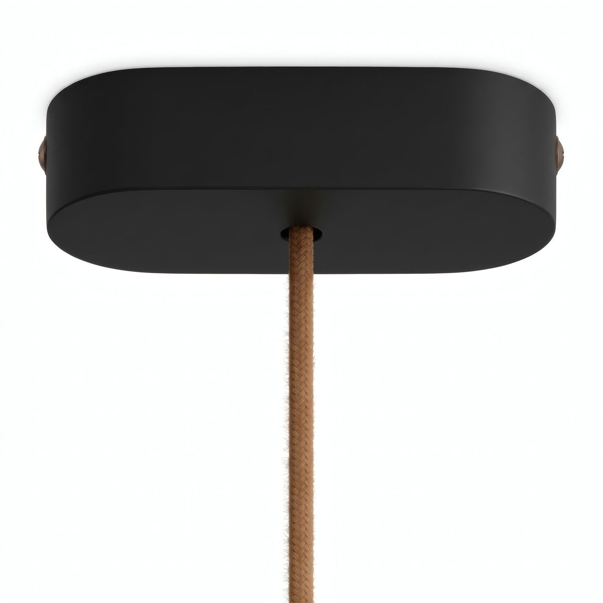 Florón ovalado de madera, 120 × 51 mm — Negro