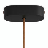 Florón ovalado de madera, 120 × 51 mm — Negro