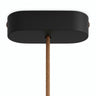 Florón ovalado de madera, 120 × 51 mm — Negro