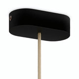 Florón ovalado de madera, 120 × 51 mm — Negro