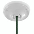 Florón de porcelana con kit de fijación, Ø 105 mm — Blanco