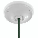 Florón de porcelana con kit de fijación, Ø 105 mm — Blanco