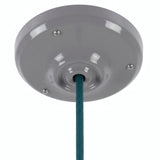 Florón de porcelana con kit de fijación, Ø 105 mm — Gris