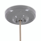 Florón de porcelana con kit de fijación, Ø 105 mm — Gris
