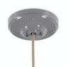 Florón de porcelana con kit de fijación, Ø 105 mm — Gris