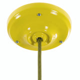 Florón de porcelana con kit de fijación, Ø 105 mm — Amarillo