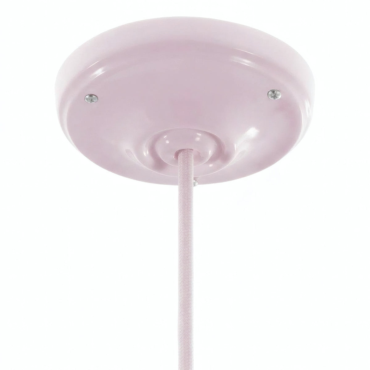 Florón de porcelana con kit de fijación, Ø 105 mm — Rosa antiguo