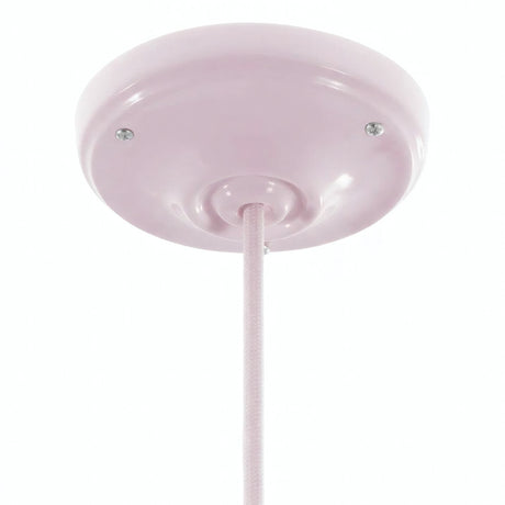 Florón de porcelana con kit de fijación, Ø 105 mm — Rosa antiguo