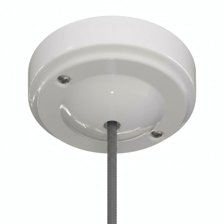 Florón minimalista de porcelana, Ø 100 mm — Blanco