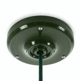 Florón de porcelana con kit de fijación, Ø 105 mm — Verde