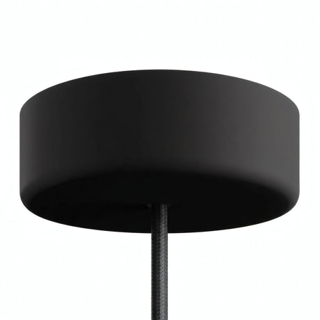 Florón de silicona de exterior IP65, Ø 125 mm — Negro