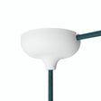 Florón de silicona Ø 88 mm, orificio central, salida lateral — Blanco