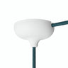 Florón de silicona Ø 88 mm, orificio central, salida lateral — Blanco
