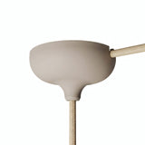 Florón de silicona Ø 88 mm, orificio central, salida lateral — Marrón desierto