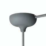 Florón de silicona Ø 88 mm, orificio central, salida lateral — Gris