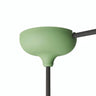 Florón de silicona Ø 88 mm, orificio central, salida lateral — Verde prado