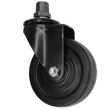 Rueda industrial negra giratoria sobre Accesorio - caucho - 100mm - rueda industrial giratoria para mueble - vista 2