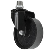 Rueda giratoria industrial negra de hierro fundido de 100 mm, rosca macho, racor de hierro fundido galvanizado