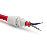 Prensacables cónico para cable textil — Blanco