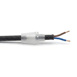 Prensacables cónico para cable textil — Transparente