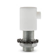 Prensacables cilíndrico de plástico, tubo roscado M10x1 — Blanco