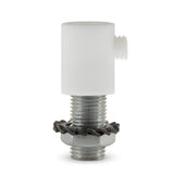 Prensacables cilíndrico de plástico, tubo roscado M10x1 — Blanco