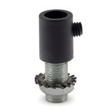 Prensacables cilíndrico de plástico, tubo roscado M10x1 — Negro