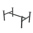 Estructura de mesa de centro industrial de hierro fundido, en H, 71 × 45 cm, altura 32 cm, vista tres cuartos