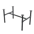 Estructura de mesa de centro industrial de hierro fundido, en H, 71 × 45 cm, altura 42 cm, vista tres cuartos