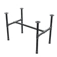 Estructura de mesa de centro industrial de hierro fundido, en H, 71 × 45 cm, altura 52 cm, vista tres cuartos