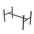 Estructura de mesa de centro industrial de hierro fundido, en H, 81 × 45 cm, altura 42 cm, vista tres cuartos