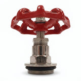Tête de vanne déco | volant rouge - photo produit fond blanc 8