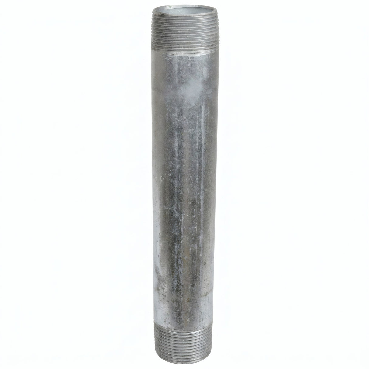 Tube 1''1/2 - 40x49mm acier galvanisé - fileté - photo produit fond blanc 2