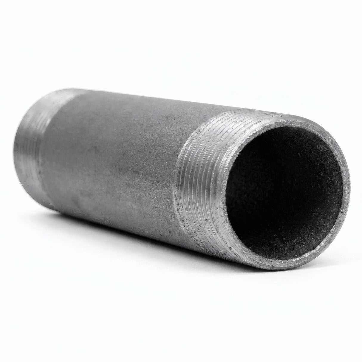 Tube 1''1/2 - 40x49mm acier noir - fileté - photo produit fond blanc 3