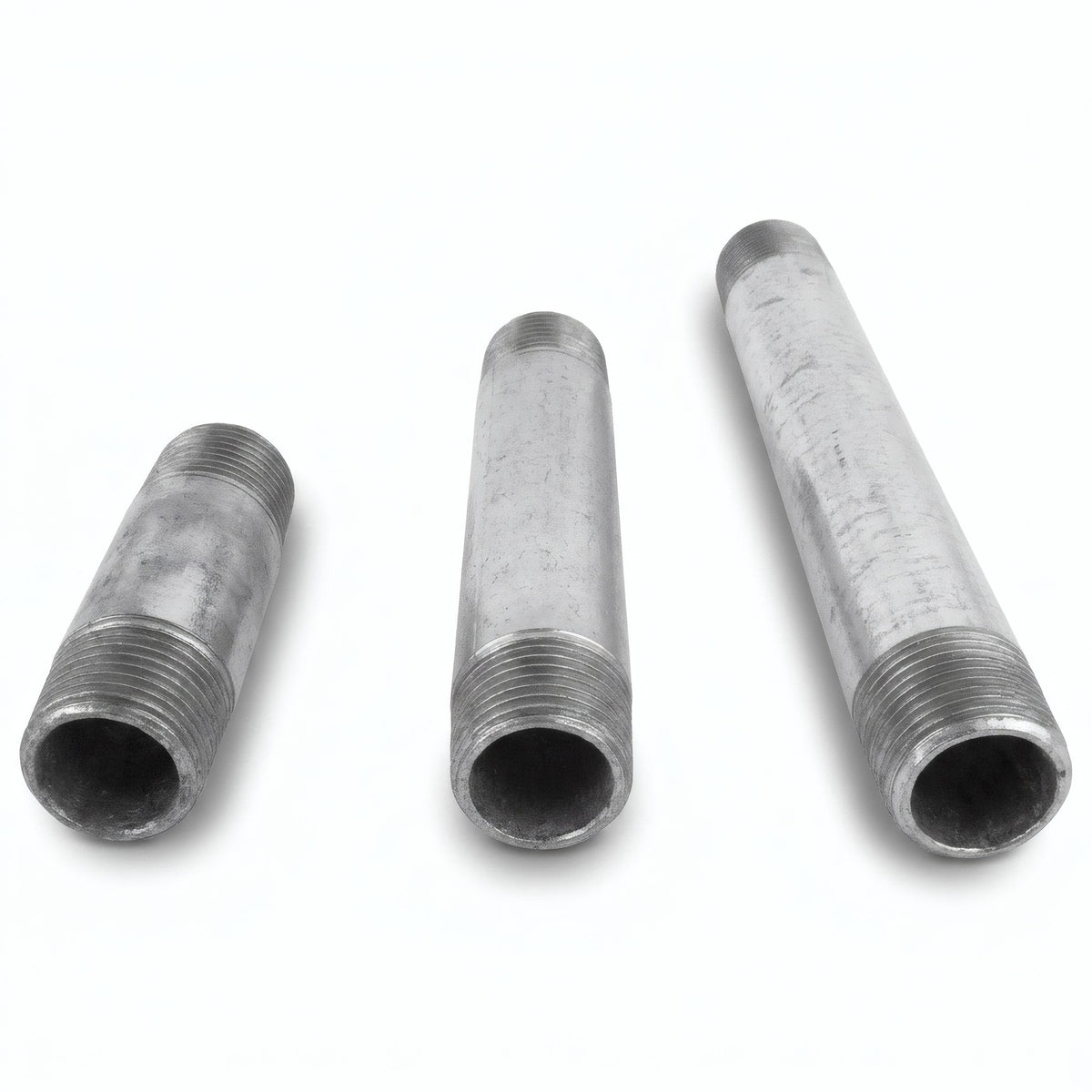 Tube 1/2'' - 15x21mm acier galvanisé - fileté - photo produit fond blanc 2