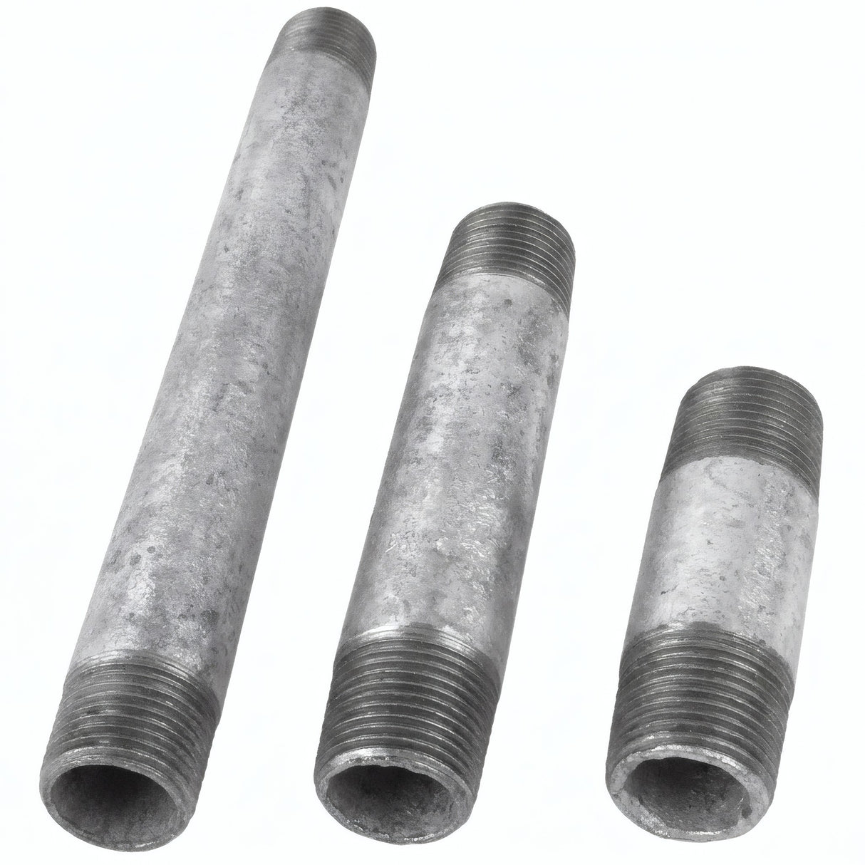 Tube 3/8'' - 12x17mm acier galvanisé - fileté - photo produit fond blanc 1