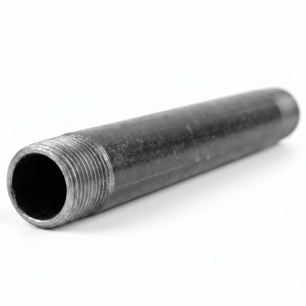 Tube 3/8'' - 12x17mm acier noir - fileté - photo produit fond blanc 2