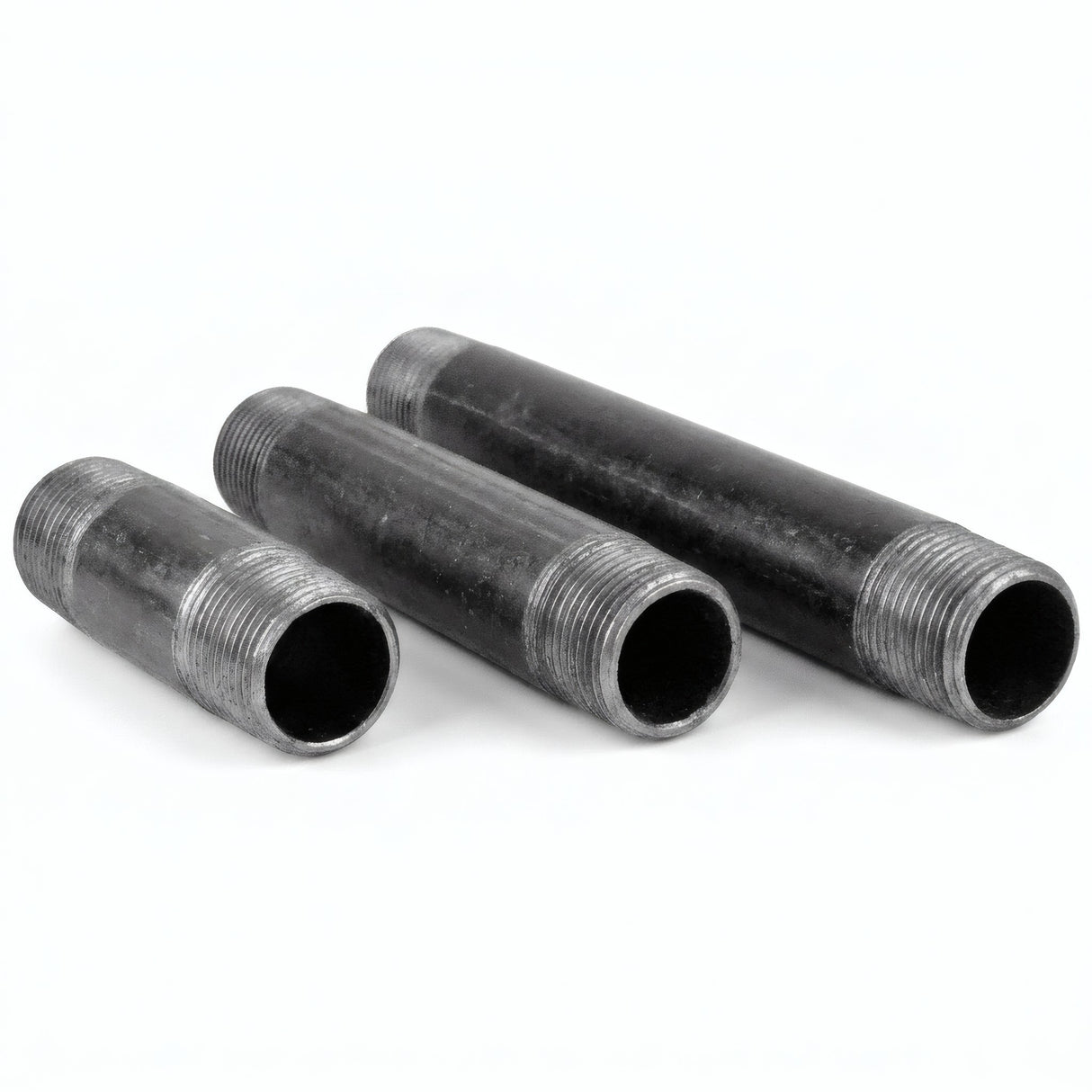 Tube 3/8'' - 12x17mm acier noir - fileté - photo produit fond blanc 4